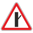 Дорожный знак 2.3.4 «Примыкание второстепенной дороги справа» (металл 0,8 мм, II типоразмер: сторона 900 мм, С/О пленка: тип В алмазная)